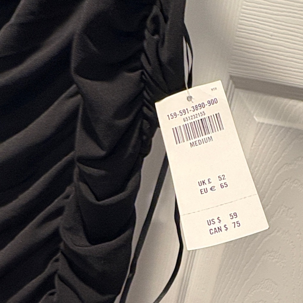 Abercrombie & Fitch Black Ruched Mini Dress - Picture 3 of 4